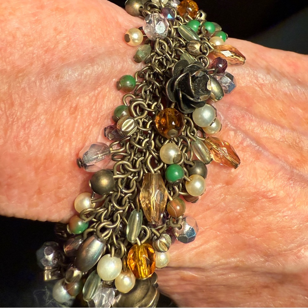 Designer Evita Peroni stamped vintage “cha-cha”  bracelet